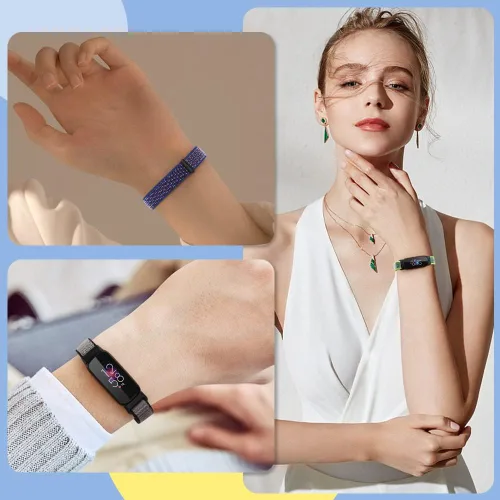 Miniatura 6 de Correas de nailon compatibles con correas Fitbit Luxe, correas deportivas de tela transpirable ajustable Solo Loop, pulsera de repuesto suave
