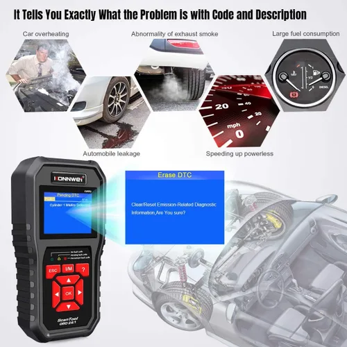Miniatura 4 de Escáner KW850 OBD2 + probador de batería de coche KW650