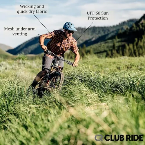 Miniatura 2 de Club Ride Apparel New West - Camiseta de ciclismo de manga corta para hombre, camiseta deportiva con ajuste a presión, camiseta de equitación UPF 50