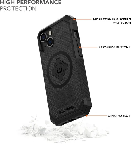 Miniatura 2 de Rokform - Funda para iPhone 14, Serie Rígida, Magnética Dual, Cubierta para iPhone con RokLock de Bloqueo Giratório, Equipo Protector para Apple