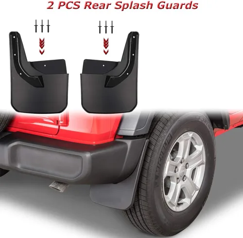 Miniatura 4 de Protectores de salpicaduras delanteros y traseros, guardabarros, aletas de barro para Jeep Wrangler JL JLU 2018-2023 2024 2025 Sahara Sport Sports