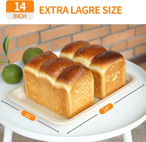 Miniatura 3 de Celel Paquete de 50 bandejas desechables de 14 pulgadas, platos de papel grandes sin PFAS de 14 pulgadas para mariscos, barbacoas, postres, bandejas
