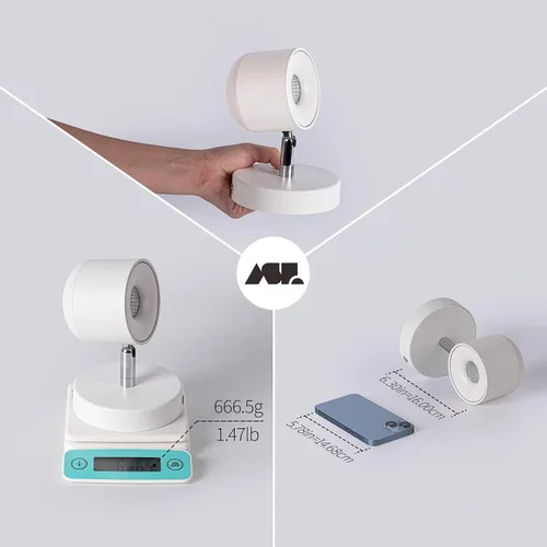 Miniatura 5 de Aisilan - Lámpara de pared moderna ajustable de Aisilan, lámpara de pared blanca cálida para pasillo, galería, cocina, dormitorio, 7 W, 3000 K