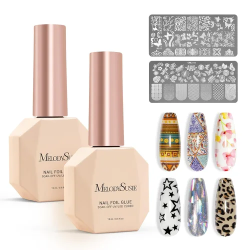 Miniatura 12 de MelodySusie 2 capas superiores de gel mate de 0.5 onzas líquidas, fórmula resistente al polvo, curable UV de larga duración para detalles de pintura