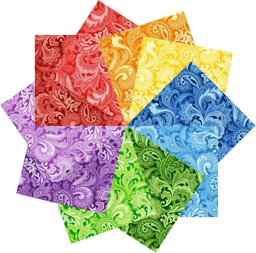 Miniatura 12 de HANPATQUI 50 unidades de 5 x 5 pulgadas, 100% algodón grueso de tela para coser y acolchar, paquetes de tela precortada cuadrada para manualidades