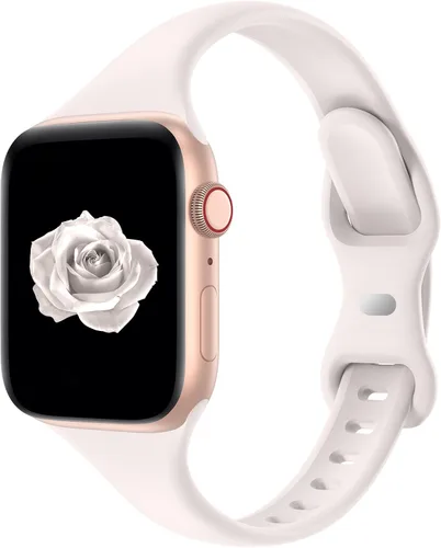Miniatura 17 de Acrbiutu - Correas compatibles con Apple Watch de 38, 40, 41, 42, 44, 45, 46 y 49 mm, delgada, de silicona, para iWatch serie Ultra, 10, 9, 8, 7, 6