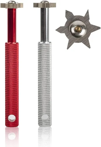 Miniatura 8 de HIFROM Afilador de ranuras con 6 cabezales – Afilador de ranuras para palos de golf, herramienta de reranurado y limpiador para todos los hierros