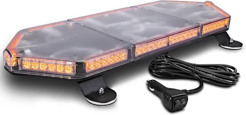Miniatura 14 de NanoFlare NFMB56 Mini Barra de Luz Estroboscópica LED Roja Blanca de 17" 12V 56W [Clase SAE 1] [Imán/Montaje Permanente] Barra de Luz de Baliza