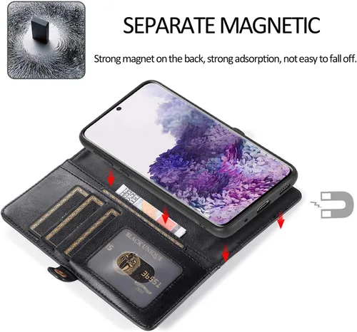 Miniatura 6 de Asuwish Funda para Samsung Galaxy S20 Plus/S20 Plus 5G - Funda con tapa con cartera, protector de pantalla de vidrio templado, correa