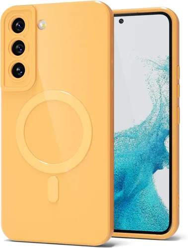 Miniatura 120 de Svanove para Samsung Galaxy S22 Funda de teléfono de silicona magnética, compatible con Magsafe, linda para mujeres, brillante color brillante, gel