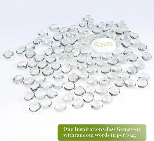 Miniatura 2 de Canicas de vidrio plano transparente (paquete de 2 libras), cuentas de vidrio planas para jarrones, piedras preciosas de vidrio, relleno de jarrón