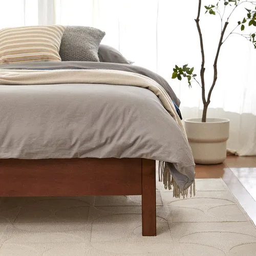 Miniatura 16 de LIFEMENT Marco de Cama de Plataforma de Madera Clásica con Cabecero, Esencial, Sin Ruido, Almacenamiento Bajo la Cama, No Necesita Somier, Fácil