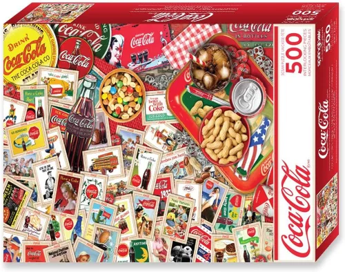 Miniatura 2 de Springbok Coca-Cola Collector's Table - Rompecabezas de 500 piezas para adultos, piezas de corte único, fabricado en Estados Unidos
