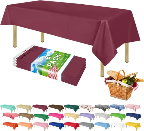 Miniatura 120 de Zimpleware - Mantel redondo de plástico para fiestas de 213 cm (84 pulgadas) de diámetro (paquete de 1, 6 y 12 unidades)