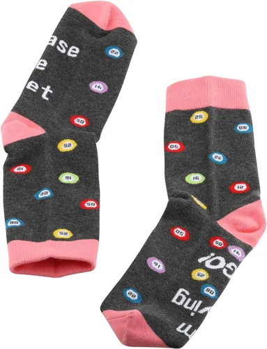 G2TUP 2 pares de calcetines de bingo para amantes del bingo, calcetines novedosos con texto en inglés «Please be Quiet I'm Playing Bingo», regalos