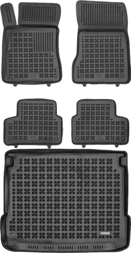 Rezaw-Plast Juego de alfombrillas para piso de automóvil compatibles con Mercedes Benz GLB 2019, 2020, 2021, 2022, 2023, alfombrillas de piso y
