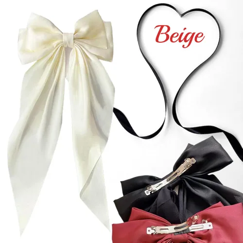 Miniatura 6 de Lazos para el cabello para mujeres - 3 piezas de grandes pinzas de cinta con borlas de cola larga, grandes pasadores de pelo para niñas