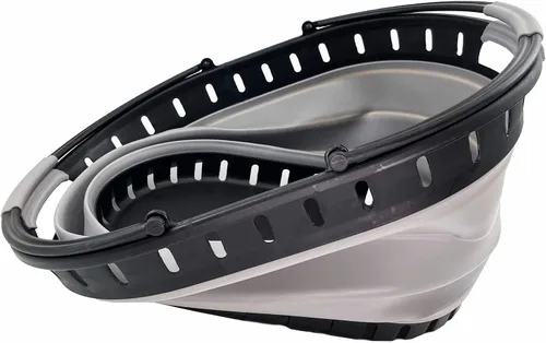 Miniatura 3 de SAMMART Cesta plegable de plástico para la ropa sucia de 25 litros (6.6 galones), contenedor de almacenamiento plegable y organizador, cesta