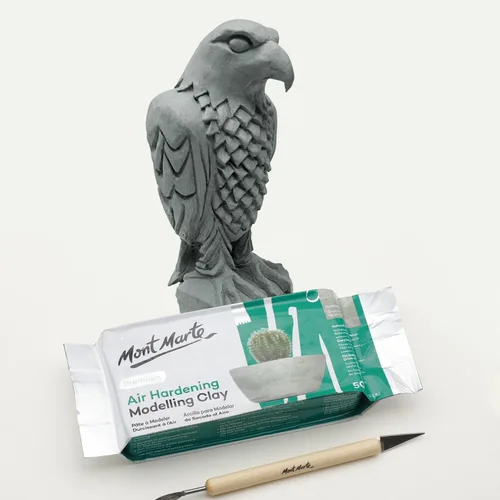 Miniatura 8 de Mont Marte Arcilla de modelado endurecedor por aire, 1.1 libras (17.64 oz) en granito, arcilla de color piedra para esculpir, efecto de brillo
