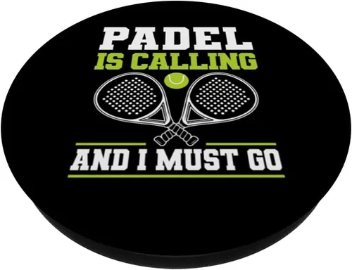 Miniatura 2 de Padel is Calling y I Must Go Paleta de pádel PopSockets Adhesivo PopGrip