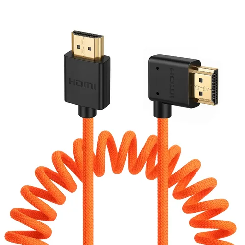 Miniatura 18 de 8K HDMI to Down HDMI High Speed Black Coiled Braided Cable for Sony A7S3 FX3 FX9 Canon C70 Z CAM E2 Camera Atomos Ninja V Shinobi SmallHD Portkeys