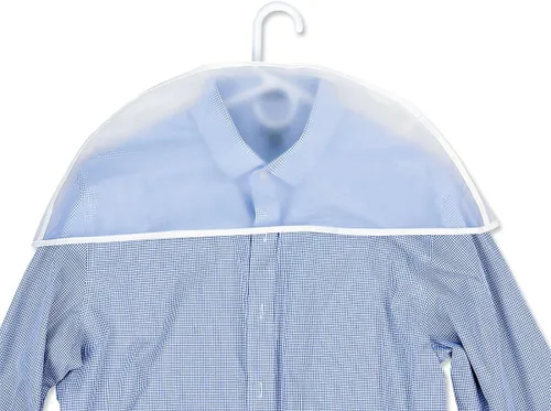 Miniatura 5 de Lillian Vernon Abrigo de vinilo esmerilado, camisa de traje y fundas de hombro para vestido, protección de armario, 22 x 8 pulgadas (juego de 12)