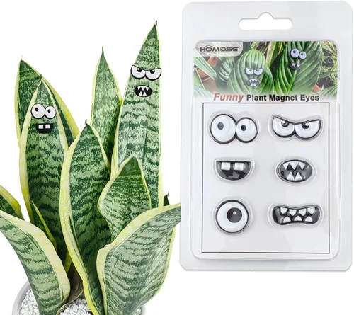 Miniatura 8 de HOMDSG Imanes de plantas lindos con ojos para plantas en macetas, pines de imán seguros para plantas, únicos para amantes de las plantas, accesorios