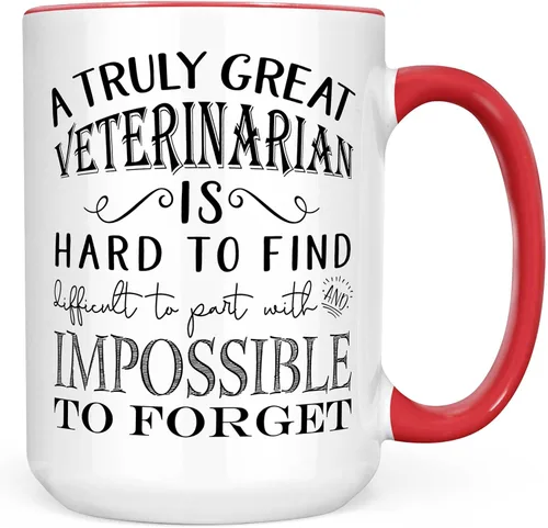 Miniatura 16 de Regalos de agradecimiento para veterinarios – A Truly Great Veterinarian is Hard to Find Taza de café, el mejor regalo de jubilación veterinaria