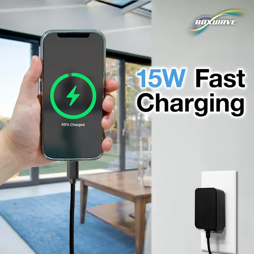 Miniatura 5 de BoxWave Cargador compatible con Sony Alpha a6700 - Cargador de pared directo (15 W), carga rápida tu dispositivo con cable integrado de 3 pies