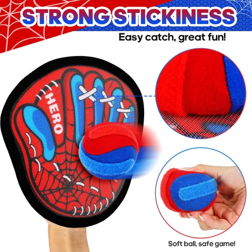 Miniatura 2 de Juego de bolas de velcro para lanzar y atrapar, divertidos juguetes interactivos para niños, juguetes interactivos para exteriores, patio, piscina