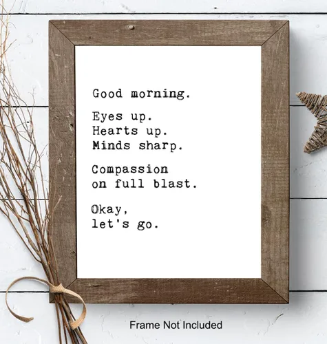 Miniatura 8 de Póster de mercancía de buenos días – Arte de pared motivacional – Citas inspiradoras positivas para decoración de pared de baño – Regalos de aliento