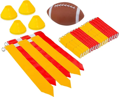 Miniatura 2 de Set de fútbol con bandera para 12 jugadores - Incluye cinturones y banderas duraderas, conos, bolsa de frijoles, mochila para transportar y balón