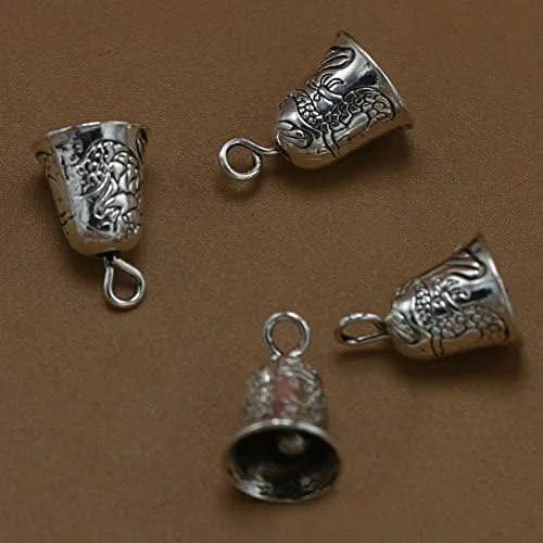 AKOAK 24 colgantes de estilo vintage de tono plateado antiguo para hacer joyas, decoración colgante de árbol de Navidad, Metal, No es una piedra