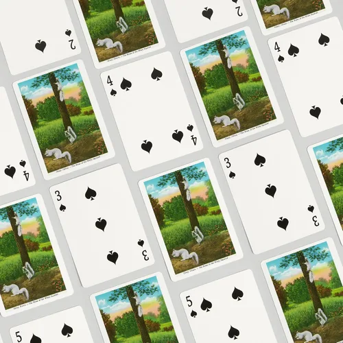 Miniatura 4 de Olney, Illinois, vista del hogar de las ardillas blancas (52 cartas de juego, baraja de cartas de tamaño póquer con comodines)