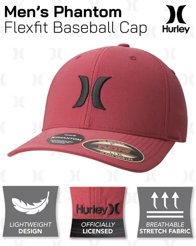 Miniatura 2 de Hurley Phantom Flexfit - Gorra de béisbol ajustada para hombre, talla L-XL, gris