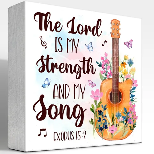 Miniatura 7 de Letrero de caja de madera con versículo bíblico, Dios dice que eres único, decoración de bloque de madera cristiana, letrero religioso de madera god