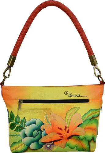 Miniatura 2 de Anna by Anuschka Womens Hand Painted Genuine Leather Shoulder Hobo
