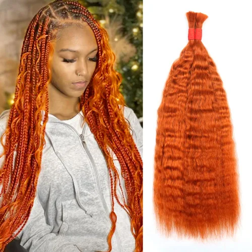 Miniatura 7 de Cabello humano virgen brasileño 100% sin procesar para trenzar, sin trama, 3.53 oz (1 paquete - 2 manojos), cabello humano virgen brasileño