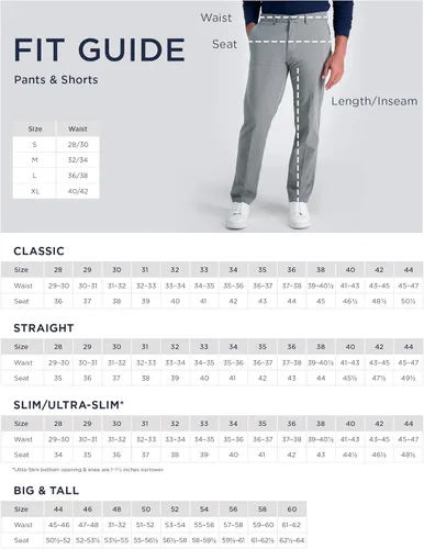 Miniatura 7 de Haggar Pantalones de vestir cómodos para hombre, ajuste recto, parte delantera plana (tallas regulares y grandes y altas)