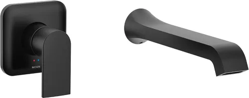 Moen Genta LX WT901BL - Llenadora de bañera de un solo mango, grifo de bañera de alto flujo contemporáneo con alcance de boquilla de 10 pulgadas,