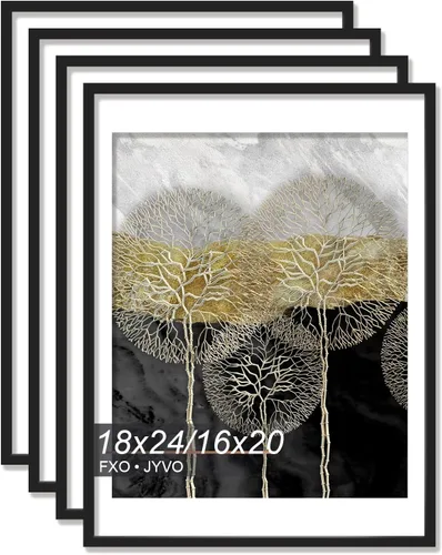 Miniatura 25 de Fxojyvo Marco de Fotos de 4x6, Muestra Foto de 3.5x5 con Paspartú o 4 x 6 Sin Paspartú, Liviano y de Alta Transparencia Marco de 4 por 6 para Pared