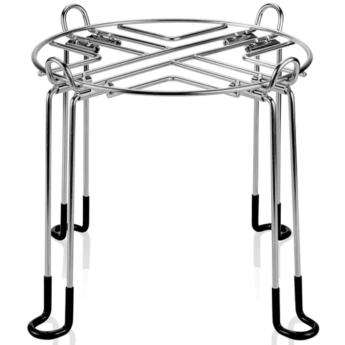 Soporte de filtro de agua extra alto de acero inoxidable alimentado por gravedad de 8 pulgadas con patas antideslizantes de goma, 9 pulgadas de