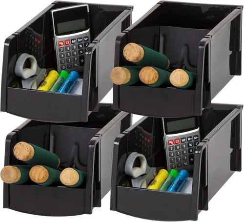 Miniatura 15 de IRIS USA Contenedores de almacenamiento de plástico transparentes apilables, X Grande - Paquete de 4, Organizador de cocina, despensa, armario