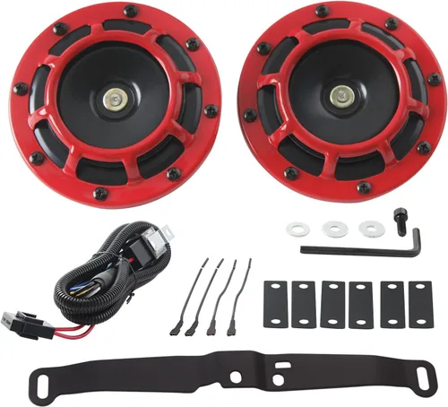 Miniatura 11 de FARBIN Bocina de coche impermeable tono súper fuerte 12V tono alto/tono bajo kit de bocinas gemelas de metal con rejilla protectora