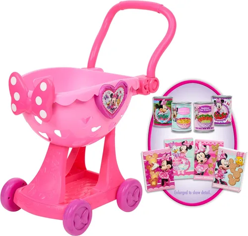 Miniatura 5 de Carrito de compras del salón de belleza de los ayudantes felices de Minnie, juguetes para niños oficialmente licenciados de 3 años en adelante