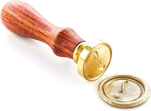 Miniatura 21 de VOOSEYHOME - Sello de cera, letra inicial escrita a mano con mango de palisandro, decoración en invitaciones, sobres de correo, tarjetas, libros