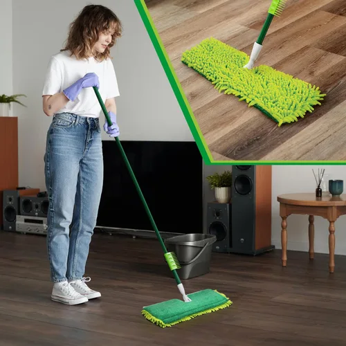 Miniatura 5 de Libman - Trapeador de polvo de microfibra de 2 lados de 18 pulgadas, trapeadores secos y húmedos de doble cara para limpieza de suelos, madera dura