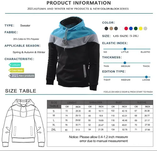 Miniatura 6 de Mooncolour - Sudadera con capucha, deportiva, para exteriores, para hombre