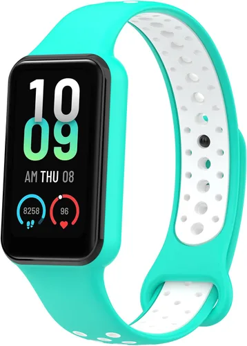 Miniatura 12 de E ECSEM Compatible con Amazfit Band 7 bandas de silicona de dos tonos transpirable de repuesto deportiva pulsera para Amazfit Band 7 Smart Watch