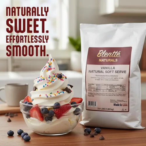 Miniatura 7 de Blentte Mezcla de helado suave – Polvo cremoso natural para hacer postres congelados, helado casero, helado o yogur – 4% mezcla de lácteos